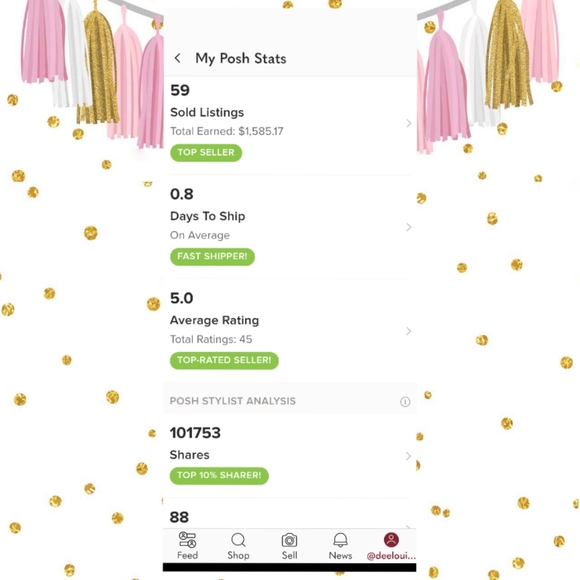 MY POSH STATS🛍️ - Picture 1 of 1